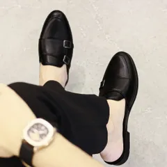 Giày Sục Nam Monkstrap Khóa Cài - Sục Da PU Cao Cấp Đế Đúc 3cm Chống Trượt - Giày Xục Nam Mềm Mại Đẹp RUNO G36
