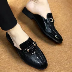 Giày Sục Đế Cao Nam Vân Đà Điểu - Sục Da Nam Cao Cấp Da Bóng - Giày Xục Nam Mềm Mại Đế Đúc Khóa Vàng Bền RUNO G40
