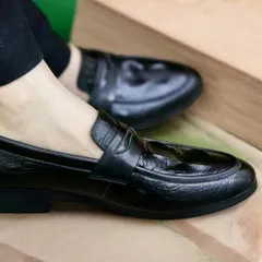 Giày Loafer Nam Dập Vân Cá Sấu Sang Trọng Giày Âu Nam Không Dây Lịch Lãm Giày Tây Nam Công Sở Đế Khâu Chắc RUNO G10