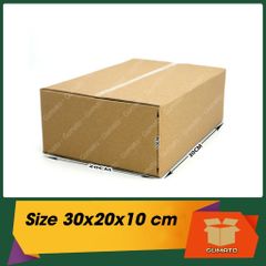 Hộp carton đóng hàng 30x20x10 đựng giày cứng bảo quản giầy trong quá trình vận chuyển, hộp giấy gói hàng đồ RUNO