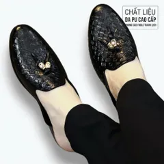 Giày Sục Nam Cao Cấp Da PU Nhập Khẩu - Giầy Sục Nam Đế Cao Đúc Chống Trượt Chụp Kỉ Yếu Thời Trang Sang Trọng RUNO G2