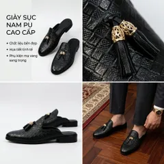 Giày Sục Nam Cao Cấp Da PU Nhập Khẩu - Giầy Sục Nam Đế Cao Đúc Chống Trượt Chụp Kỉ Yếu Thời Trang Sang Trọng RUNO G2