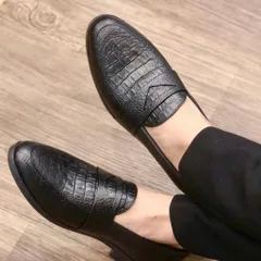 Giày Tây Nam Dập Vân Cá Sấu Bán Chạy Nhất Giày Âu Nam Chụp Kỷ Yếu Lịch Lãm Công Sở Đế Khâu Chắc Chắn Bền Đẹp Rẻ RUNO G21