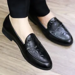 Giày Cưới Chú Rể Vân Khối 3D Quai Đục Lỗ Đẹp Giày Âu Nam Không Dây Đế Khâu Chắc Chắn Giày Tây Nam Công Sở Mới RUNO G9