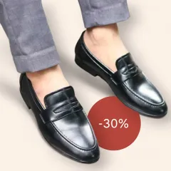 Giày Moca Nam Da Trơn Đen Bóng Giày Âu Nam Không Dây Lịch Lãm Giày Tây Nam Công Sở Bền Đẹp Chụp Kỷ Yếu Rẻ RUNO G15
