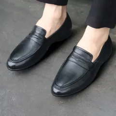 Giày Moca Nam Da Trơn Đen Bóng Giày Âu Nam Không Dây Lịch Lãm Giày Tây Nam Công Sở Bền Đẹp Chụp Kỷ Yếu Rẻ RUNO G15