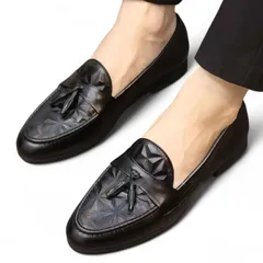 Giày Tây Nam Công Sở Vân 3D Cao Cấp Giày Âu Nam Không Dây Đế Khâu Chắc Chắn Giày Nam Đi Tiệc Lịch Lãm Mới Đẹp RUNO G8