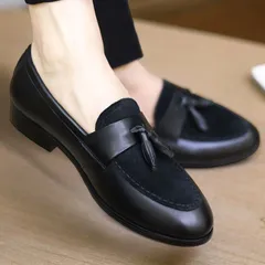 Giày Âu Nam Đi Làm Đẹp Đế Khâu Siêu Bền Tăng Chiều Cao 3cm Giày Tây Nam Công Sở Da Mờ Phối Nhung Trẻ Trung Rẻ RUNO G4