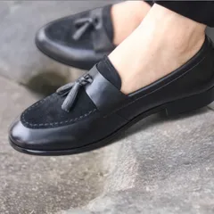 Giày Âu Nam Đi Làm Đẹp Đế Khâu Siêu Bền Tăng Chiều Cao 3cm Giày Tây Nam Công Sở Da Mờ Phối Nhung Trẻ Trung Rẻ RUNO G4