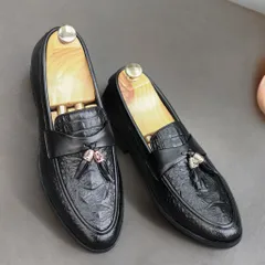 Giày Cưới Chú Rể Vân Cá Sấu Chuông Vàng Giày Âu Nam Không Dây Đế Khâu Chắc Chắn Giày Tây Nam Công Sở RUNO G12