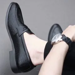 Giày Tây Nam Công Sở Vân Cá Sấu Đẳng Cấp Giày Âu Nam Không Dây Đế Khâu Siêu Bền Lịch Lãm Giày Nam Đẹp Rẻ RUNO G10
