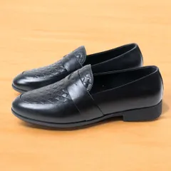 Giày Âu Nam Loafer Vân Caro Đen Cao Cấp Giày Tây Nam Chụp Kỷ Yếu Da Mềm Êm Chân Công Sở Đế Khâu Bền Đẹp Rẻ RUNO G24