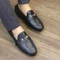 Giày Da Nam Không Dây Cao Cấp Giày Mọi Nam Công Sở Trẻ Trung Đế Cao Su Khâu Gia Cường Siêu Bền Đẹp Rẻ RUNO G31