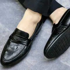 Giày Moca Nam Vân Cá Sấu Độc Lạ Giày Âu Nam Không Dây Lịch Lãm Giày Tây Nam Công Sở Đế Khâu Bền Đẹp Giá Rẻ RUNO G10