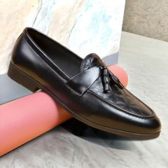 Giày Chú Rể Lịch Lãm Vân 3D Sang Trọng Giày Tây Nam Công Sở Trẻ Trung Giày Âu Nam Không Dây Đế Khâu Chắc Chắn RUNO G8