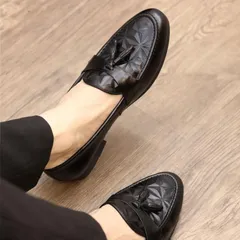 Giày Moca Nam Vân Khối Sang Trọng Giày Âu Nam Không Dây Lịch Lãm Giày Tây Nam Công Sở Trẻ Trung Đế Khâu Siêu Bền RUNO G8