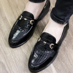 Giày Lười Nam Loafer Da PU Bóng Giày Tây Nam Trẻ Trung Giày Nam Đẹp Công Sở Khâu Đế Bền Rẻ Giay Nam Mới RUNO G35