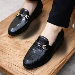 Giày Nam Loafer Vân Caro Đẹp Giày Lười Nam Cao Cấp Giày Thời Trang Nam Công Sở Khâu Đế Bền Đẹp Rẻ Mới RUNO G31