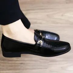 Giày Lười Nam Loafer Da PU Bóng Giày Tây Nam Trẻ Trung Giày Nam Đẹp Công Sở Khâu Đế Bền Rẻ Giay Nam Mới RUNO G35