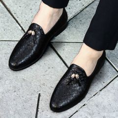 Giày Nam Chính Hãng - Giày Tây Nam Đen Bóng Có Khâu Đế Bền Bỉ Cho Mọi Lứa Tuổi Đi Công Sở Chụp Kỷ Yếu Đẹp RUNO G1
