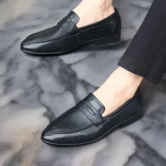 Giày Nam Đẹp Giá Tại Xưởng Da Trơn Giày Âu Nam Penny Lịch Lãm Giày Tây Nam Công Sở Đế Khâu Chụp Kỷ Yếu Mới RUNO G15