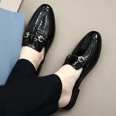 Giày Lười Nam Vân Đà Điểu Loafer Sang Trọng Giày Âu Nam Chụp Kỷ Yếu Công Sở Đế Mềm Khâu Bền Rẻ Mới Nhất RUNO G28