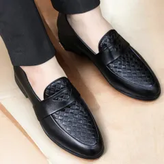Giày Moca Nam Vân Caro Trẻ Trung Mới Giày Âu Nam Chụp Kỷ Yếu Lịch Lãm Công Sở Loafer Đế Khâu Bền Rẻ Đẹp Mới RUNO G24