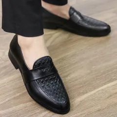 Giày Moca Nam Vân Caro Trẻ Trung Mới Giày Âu Nam Chụp Kỷ Yếu Lịch Lãm Công Sở Loafer Đế Khâu Bền Rẻ Đẹp Mới RUNO G24