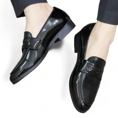 Giày Lười Nam Da Bóng Phối Đai Băng Loafer Sang Trọng Giày Âu Nam Chụp Kỷ Yếu Công Sở Không Dây Đế Khâu Bền Rẻ RUNO G23