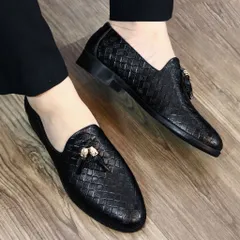 Giày Lười Da Nam Cao Cấp - Giày Da Nam Trẻ Trung Họa Tiết Vân Đan Độc Đáo Mới Nhất Form Ôm Chân Êm Ái Đẹp RUNO G1
