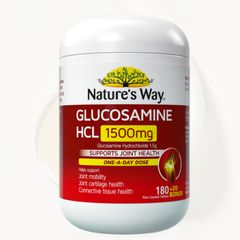 Viên uống hỗ trợ tái tạo sụn khớp Nature's Way Glucosamine HCL 1500 mg |200 viên| Tăng chất dịch nhờn bôi trơn ổ khớp [S/P Chuẩn Úc]