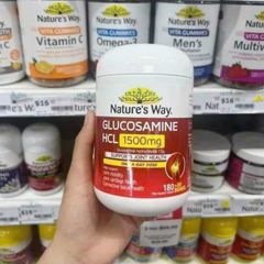 Viên uống hỗ trợ tái tạo sụn khớp Nature's Way Glucosamine HCL 1500 mg |200 viên| Tăng chất dịch nhờn bôi trơn ổ khớp [S/P Chuẩn Úc]