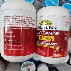 Viên uống hỗ trợ tái tạo sụn khớp Nature's Way Glucosamine HCL 1500 mg |200 viên| Tăng chất dịch nhờn bôi trơn ổ khớp [S/P Chuẩn Úc]