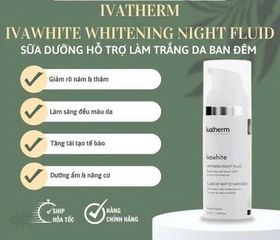 Sữa dưỡng Ivatherm Ivawhite Whitening Night Fluid 50ml Hỗ Trợ Làm Trắng Da Ban Đêm Dành Cho Da Sạm Nám, Tăng Sắc Tố [hàng nhập khẩu]