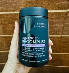 Viên uống bổ sung Vitamin B-Complex hãng Sports Research180 viên chính hãng Mỹ