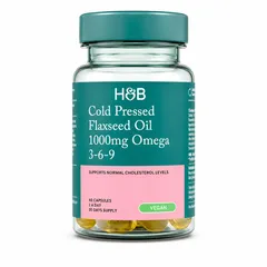 [DATE 04/2027] Thuần Chay - Dầu Omega 3-6-9 từ hạt lanh của Holland & Barrett, 60 Viên