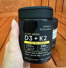 Viên uống bổ sung Vitamin D3K2 hãng Sports Research - 160 viên Của Mỹ