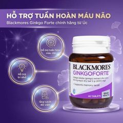 Viên uống Blackmores Ginkgo Forte hỗ trợ tuần hoàn máu não (40 viên)