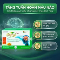 Viên hỗ trợ hoạt huyết Migrin Plus CVI (2 vỉ x 10 viên)