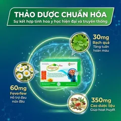 Viên hỗ trợ hoạt huyết Migrin Plus CVI (2 vỉ x 10 viên)