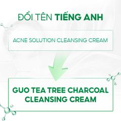 Sữa Rửa Mặt Than Tre Tràm Trà GUO - Làm Sạch Dịu Nhẹ, Kháng Khuẩn, Phục Hồi Da Nhạy Cảm, Giúp Kiềm Dầu, Chống Mụn