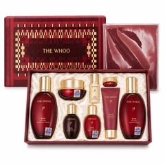 Bộ Dưỡng Da Whoo Đỏ Jinyulhyang 8 Món - Ngừa Lão Hóa, Dưỡng Ẩm, Làm Săn Chắc Da - Quà Tặng Thích Hợp Cho Phụ Nữ