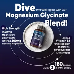 Magnesium Bisglycinate Vitamin B6 WeightWorld - Bổ não giảm căng thẳng mệt mỏi cải thiện trí nhớ, 180 viên sản xuất Anh