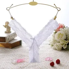 Quần Lót Ren Lọt Khe Siêu Mỏng Họa Tiết Hoa Quyến Rũ - T302 Trắng
