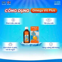 Siro Omega Vit Plus+ Botafarma 100ml hỗ trợ phát triển não bộ, tăng cường trí nhớ và thị lực cho trẻ