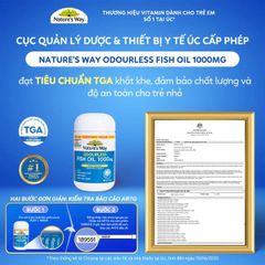 Viên hỗ trợ bổ não Odourless Fish Oil 1000mg Nature's Way (80 viên)