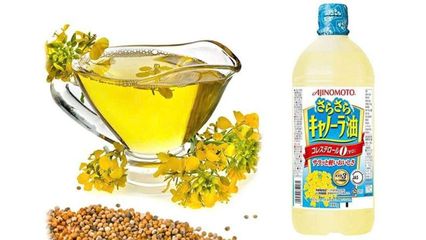 Dầu Hạt Cải Ajinomoto Nhật Bản, Chai 1lit, chiết xuất 100% từ hoa cải tự nhiên, giàu Omega-3, Omega-6, Omega-9 và không chứa cholesterol