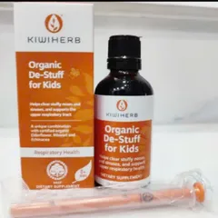 KiwiHerb Organic De-Stuff for Kids |50 mL| Siro hữu cơ chuyên biệt hỗ trợ Tai - Mũi - Họng dành cho trẻ sơ sinh từ 0 - 12 tuổi [S/P Chuẩn NZ]