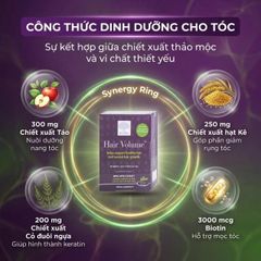 Viên uống giúp tóc chắc khỏe, đẹp tóc, hạn chế rụng tóc Hair Volume New Nordic (30 viên)