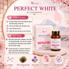 Viên uống hỗ trợ làm đẹp da, giúp da trắng sáng, cải thiện thâm nám, hạn chế lão hóa da Perfect White Jpanwell (60 viên)